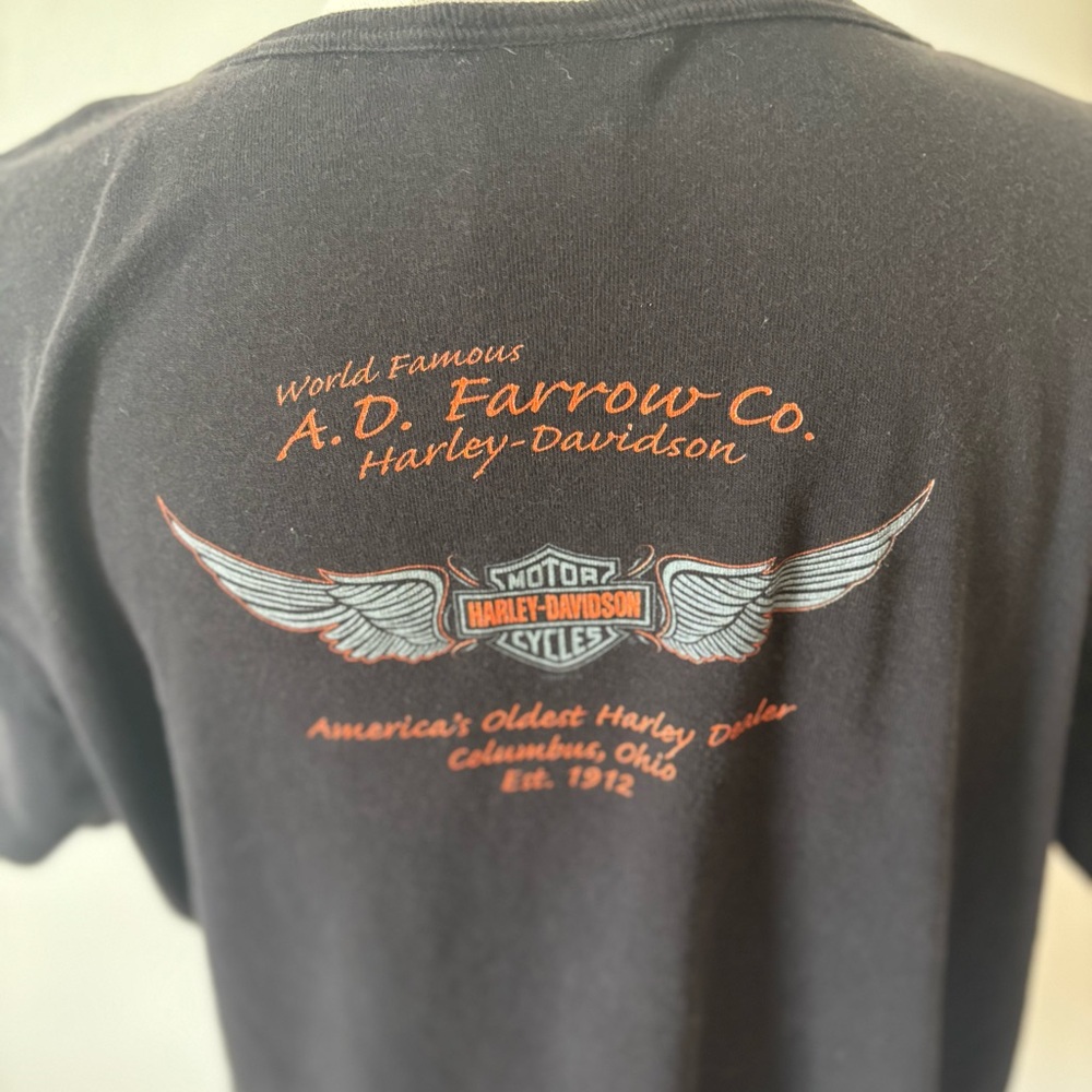 Womens Harley-Davidson Black & Orange Accent Logo Tee Women’s 2X - Picture 3 of 4
